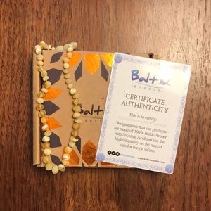 Amber teething necklace